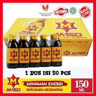 M-150 Energy Drink kemasan Botol Kaca 150ml/harga untuk satu karton isi 50botol.