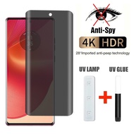 UV Matte Privacy Anti-Spy Liquid Glue Tempered Glass For MOTO Edge 50 40 Pro Fusion S50 Neo G85 X50 