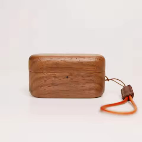 Wooden Case for Technics Panasonic AZ100 – Handcrafted Wood Shell for Wireless Earbuds Charging Case