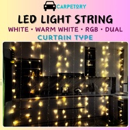 5 Meter 96L 4M 216 LED Icicle Dual Colour Curtain String Lights Droop 40 60 cm Syawal Outdoor Garden