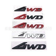 New 4wd Metal Car Sticker 3D Three-Dimensional Car Decoration Sticker 4WD Four-WD Logo Modified Car 