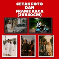 Minimalist Glass Frame and Photo Print 30X40cm