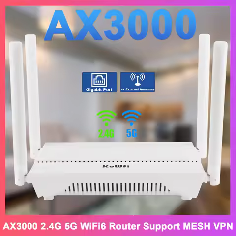KuWFi AX3000 WiFi6 Router 3000Mbps 2.4GHz 5GHz Dual Band WiFi Router Gigabit WAN LAN Port AP Repeate