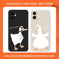 Iphone 6S/6 Plus/7G/8G/X/Xs/11/12/....flexible square edge camera protection case in Duck shape bag