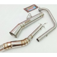 Kou mahachai SUPER open spec pipe 1set and big elbow for tmx 125 tmx 155 rusi tc125 rusi 150 rusi 17