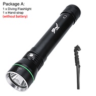 Asafee 2000LM S4 P50 LED ultra bright diving flashlight scuba gear 3 modes middle button switch usin