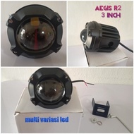 lampu LED sorot AEGIS R2 ukuran 3inch untuk motor dan mobil NN1838