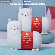 Romve Alpaca Cartoon Wireless Massager Cushion Pillow Multifunction Lumbar Back Cervical Spine Massa