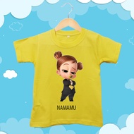 Kaos Anak Boss Girl Desain Nama