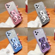 Casing For Apple iPhone 11 Pro Max Case iPhone 6 Plus Case iPhone XR Case iPhone X Case iPhone XS Case iPhone 6S Plus Case iPhone 12 Case iPhone 13 Case iPhone 14 Case iPhone 15 Case Cute Holder Cover 3D Cartoon Bear Stand Phone Case Cover Cassing XV