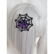 halloween halloween mask Ins Yabi Dark Spider Web Hair Clip Headdress
