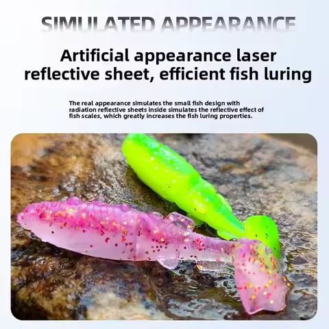 12pcs Fishing Lure 1G/1.85G T-tail Soft Bait Luya Fake Bait Soft Worm Soft Bait Single Tail Worm Fis