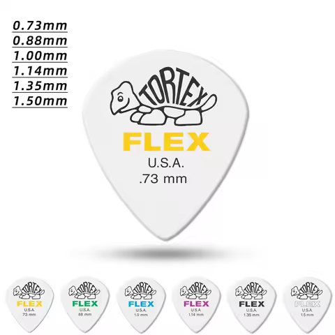 Dunlop Pick. 466R FLEX Tortex XL-JAZZ 3 matte non-slip acoustic/electric guitar pick.Thickness: 0.73