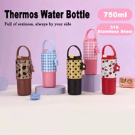 710ML 316 Stainless Steel Thermos Bottle With Handle AND Straw Hot &Cold Thermos Cup