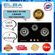 ELBA (Send By Lorry+Authorised Dealer))BUILT IN GLASS HOB 3 BURNER EGH-K8843G (REPLACEMENT TO EGH-G8