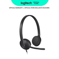 Logitech H340 Wired Headset Stereo Headphones with Noise-Cancelling Microphone USB PC/Mac/Laptop