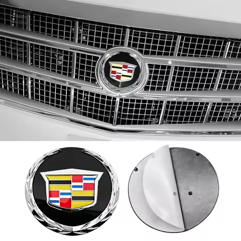 14.2cm Front Emblem Grille Sticker Front Net Emblem For Cadillac Escalade 2007-2014 Year Logo Emblem