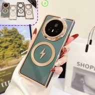 Magnetic Electroplated Transparent Casing Case for Honor Magic V6 V5 V3 VS3 6D Laser Engraving Shock