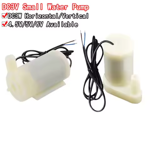 DC 3V small water pump horizontal small submersible pump DC3W fountain vertical mini 4.5V 5V 6V avai