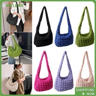 MELENE Puffer Tote Bag Large Quilted Y2K Style Shoulder Bag