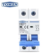 TOMZN 2P DC MCB 1000V Solar Mini Circuit Breaker 3A 6A 10A 16A 20A 25A 32A 40A 50A 63A DC MCB for PV
