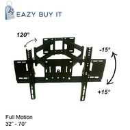 Full Motion Double Arm 32 -70 Inch Adjustable Tilt Swivel Wall Mount TV Bracket