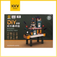 KKV - Mr. man · Mainan Brick Balok Susun Meja Anak DIY 150pcs Bahan ABS Awet Kuat (Villa Houses can 