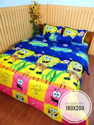 Bed Cover Set Sprei Lengkap Motif Spongebob Squarepants Murah Bedcover Set Spongebob Bed Cover Karak