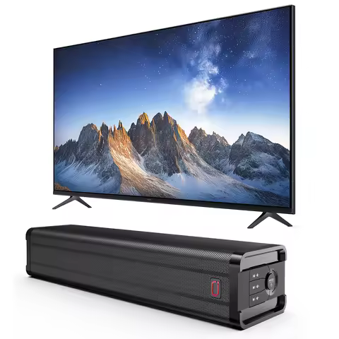FanFun H6 3D Surround Soundbar for TV–15W Dual Drivers,Dolby Atmos,Bluetooth 5.4/HDMI-ARC/AUX/USB, 3