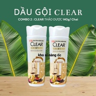COMBO 2 - Dầu gội clear 9 loại thảo dược 140g/ mỗi chai