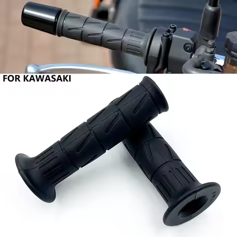 For Kawasaki Z750 Z800 Z1000 ZX-6R ZX-10R ZX-14R Motorcycle Handlebar Grip Rubber Gel Sleeve 7/8" 22