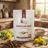 ELIF TEA AND TASANE Dandelion Root Tea: Super Detox Dandelion Root Tea | 30 Tea Bags