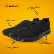 redknot expansion hitam sol hitam sepatu sneakers pria - hitam sol hitam 44