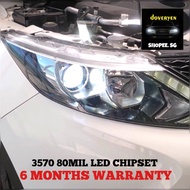 Nissan Qashqai J11 - H11 H7 H9 H8 6500k White LED Headlight / Foglight Bulb