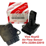 Original Toyota Vios Ncp42 Air Flow Sensor 22204-22010 5Pin