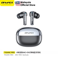 Awei T92 ANC Pro ANC+ENC Wireless Earbuds Dolby Cinema Audio ANC ENC Noise Reduction Awei Bluetooth 