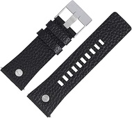DZ-7313 Watch Strap 28 mm Leather Black, leather