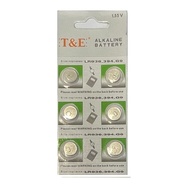 [SG] [6 Pieces] T&E AG9 SR936SW LR45 394 Alkaline Button Battery