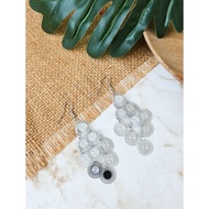 Silver diamond earrings