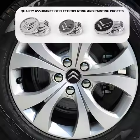 For 4pcs 3D 60mm Citroen Logo Car Emblem Wheel Center Hub Cap Citroen C1 C2 C3 C4 Grand Picasso C4L 
