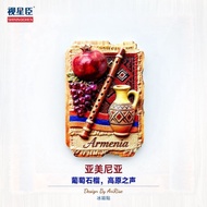 [Three-Dimensional Refrigerator Stickers] Armenian Pomegranate Flute Porcelain Vase Magnetic Sticker