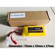 2S 7.4V 1500mah 60C LiPo Battery RC SG1603 SG1604 UD1601 UD1602 Baron Breaker wltoys A959 A979