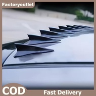 FCMY 10Pcs Rear Roof Shark Fins Spoiler Wing Kit Universal Car Roof Spoiler Bumper Spoiler Shark Fin