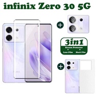 3in1 For infinix Zero 30 5G Tempered Glass infinix Zero 30 Screen Protector+lens film+back film