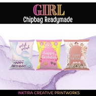 [READYMADE] Party Chip Bag / Goodies Gift Bag / Birthday Goodies Pack | Theme Girl