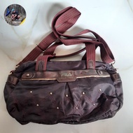 Tas Selempang Wanita Fila Original waist bag merah maroon