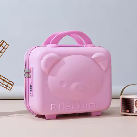 Boot Bear Makeup Case With Gift Carrying 14-inch Mini Suitcase Cartoon Portable Code Box Household S