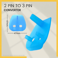 1Pc 2-Pin to 3-Pin Plug Adapter – Socket Converter/Extension