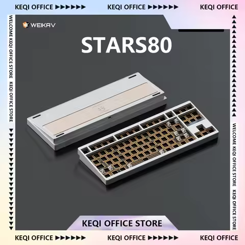 Weikav Stars80 Mechanical Keyboards Kits QMK/VIA Tri-mode Aluminum Wireless Bluetooth Gaming Keyboar