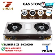Khind Gas Stove GC1009 Stainless Steel Double Burner | Dapur Gas Khind | High Efficiency Burner